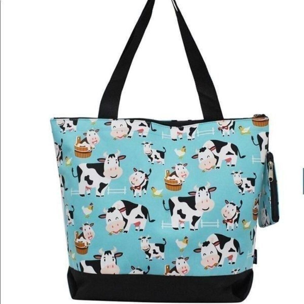 NGIL Cow in Town Canvas Tote Bag